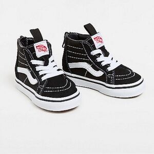 Vans SK8-Hi Zip Black Gray White  Zip  Kids Unisex Shoes Toddler Sz 6